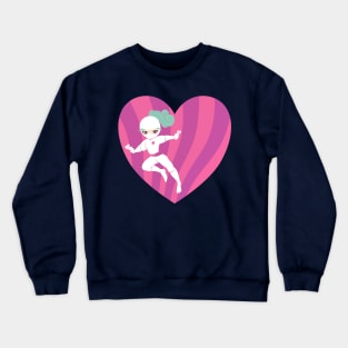 Love Ninja Jumps to Action Crewneck Sweatshirt